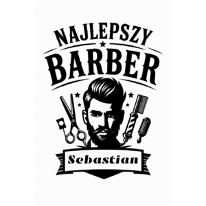 Kubek z dowolnym imieniem "Najlepszy barber"
