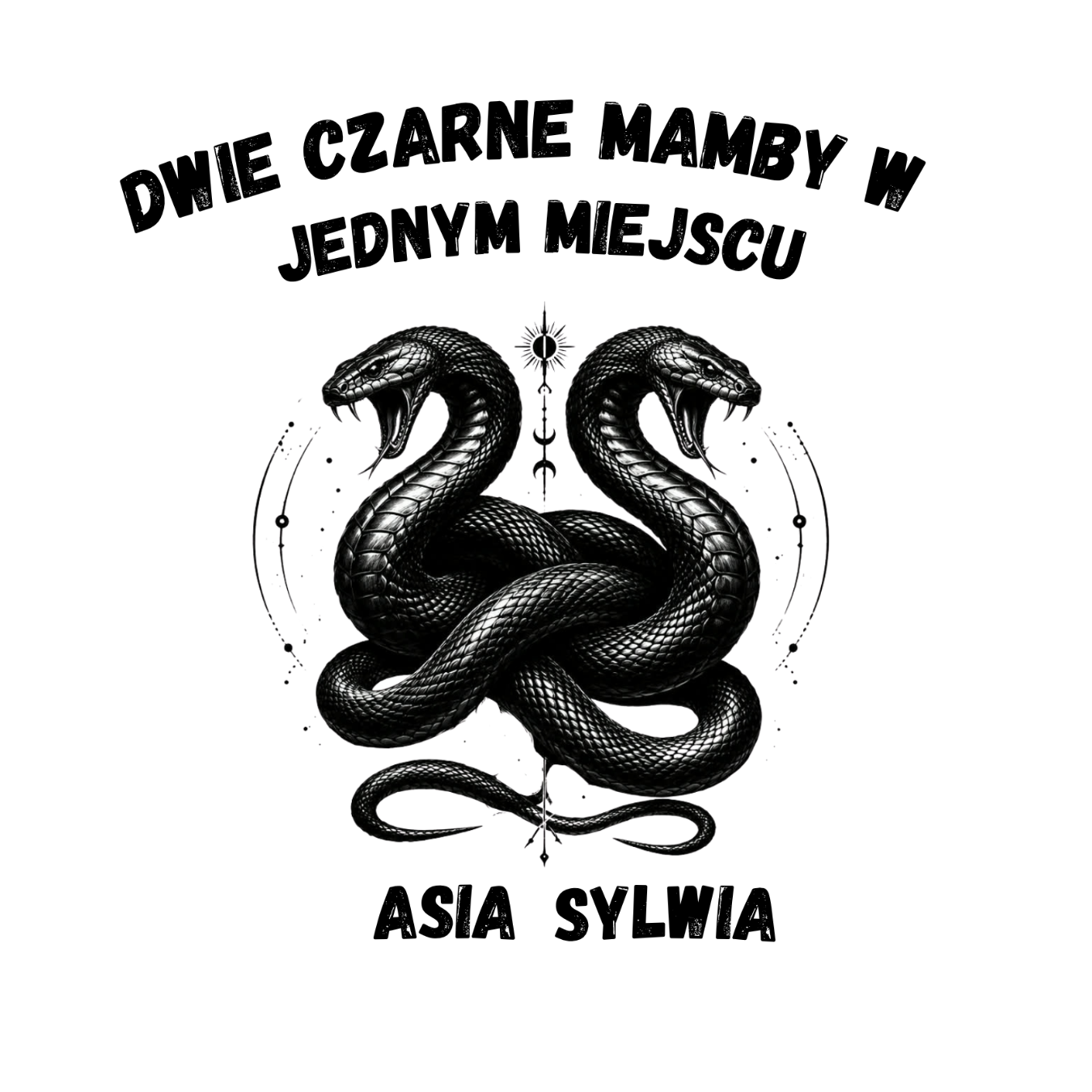 35 Kubek z dowolnymi imionami "Dwie czarne mamby w jednym miejscu"