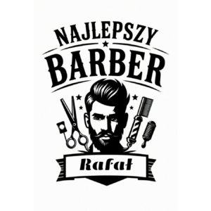 Kubek z dowolnym imieniem "Najlepszy barber"