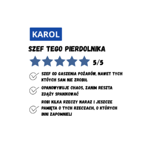 Kubek z dowolnym imieniem "Szef tego pierdolnika"