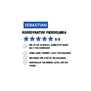 Kubek z dowolnym imieniem "Koordynator pierdolnika"