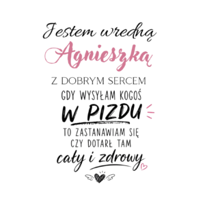 Kubek z dowolnym imieniem "Wredna z dobrym sercem"