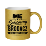 Kubek z dowolnym imieniem "Seksowny brodacz"