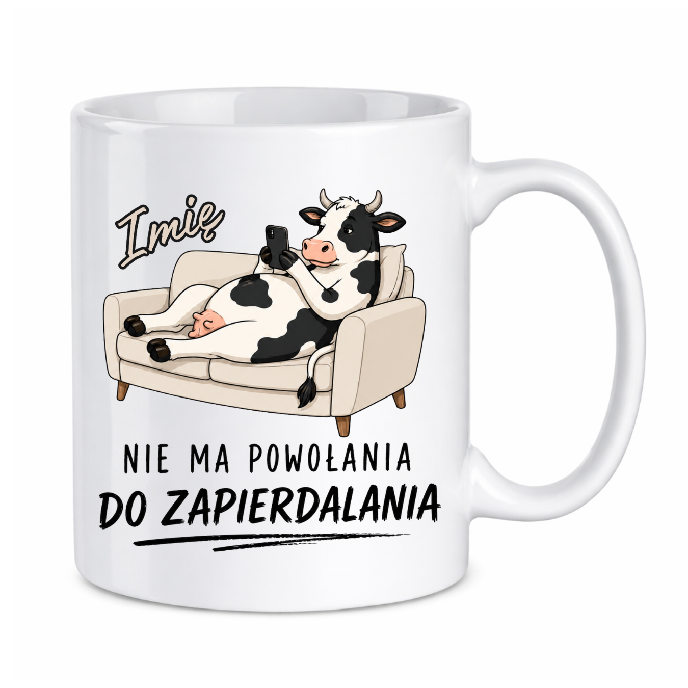 Kubek z dowolnym imieniem "Nie mam powołania"