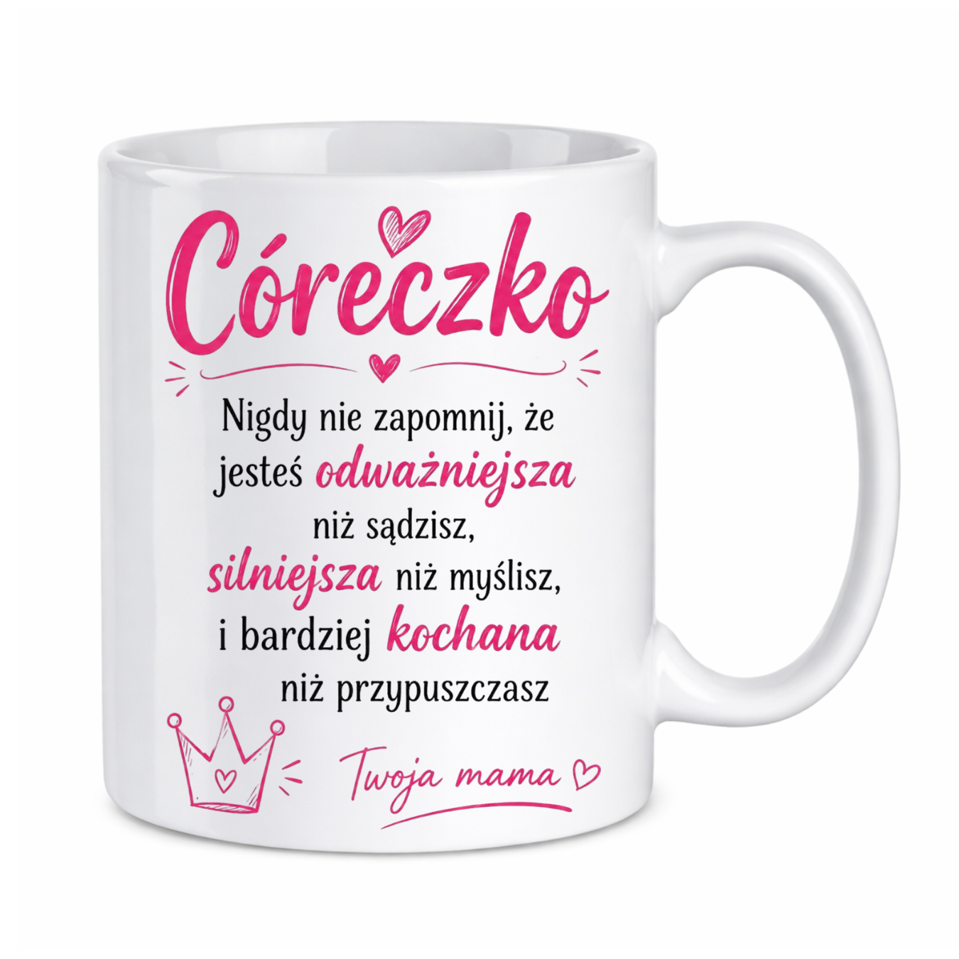 Kubek "Córeczko nigdy nie zapomnij"