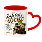 Kubek z dowolnym imieniem syna "Żajebisty ojciec"