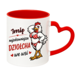 Kubek z dowolnym imieniem "Najlepsza dziołcha we wsi"