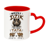 Kubek z dowolnymi imionami "Niezły dzik ten nasz TATA"