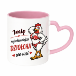 Kubek z dowolnym imieniem "Najlepsza dziołcha we wsi"