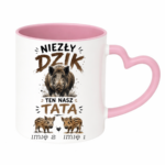 Kubek z dowolnymi imionami "Niezły dzik ten nasz TATA"