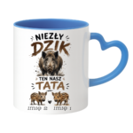 Kubek z dowolnymi imionami "Niezły dzik ten nasz TATA"