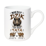 Kubek z dowolnymi imionami "Niezły dzik ten nasz TATA"