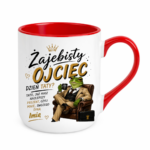 Kubek z dowolnym imieniem syna "Żajebisty ojciec"