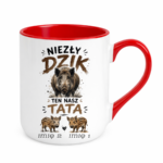 Kubek z dowolnymi imionami "Niezły dzik ten nasz TATA"