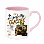 Kubek z dowolnym imieniem syna "Żajebisty ojciec"