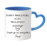 Kubek z dowolnym imieniem "Najlepszy nauczyciel inspiruje"