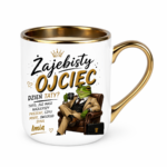 Kubek z dowolnym imieniem syna "Żajebisty ojciec"