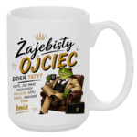 Kubek z dowolnym imieniem syna "Żajebisty ojciec"