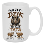 Kubek z dowolnymi imionami "Niezły dzik ten nasz TATA"