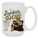Kubek z dowolnym imieniem córki "Żajebisty ojciec"