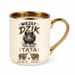 Kubek z dowolnymi imionami "Niezły dzik ten nasz TATA"