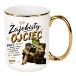 Kubek z dowolnym imieniem syna "Żajebisty ojciec"