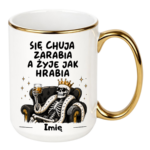 Kubek z dowolnym imieniem "Się chuja zarabia"