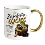 Kubek z dowolnym imieniem syna "Żajebisty ojciec"