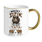 Kubek z dowolnymi imionami "Niezły dzik ten nasz TATA"