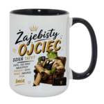 Kubek z dowolnym imieniem syna "Żajebisty ojciec"