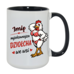 Kubek z dowolnym imieniem "Najlepsza dziołcha we wsi"