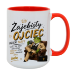 Kubek z dowolnym imieniem syna "Żajebisty ojciec"