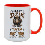 Kubek z dowolnymi imionami "Niezły dzik ten nasz TATA"