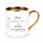 Kubek "Mam dobre serce, ale język niewyparzony"