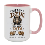 Kubek z dowolnymi imionami "Niezły dzik ten nasz TATA"