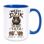 Kubek z dowolnymi imionami "Niezły dzik ten nasz TATA"