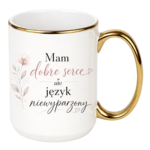 Kubek "Mam dobre serce, ale język niewyparzony"