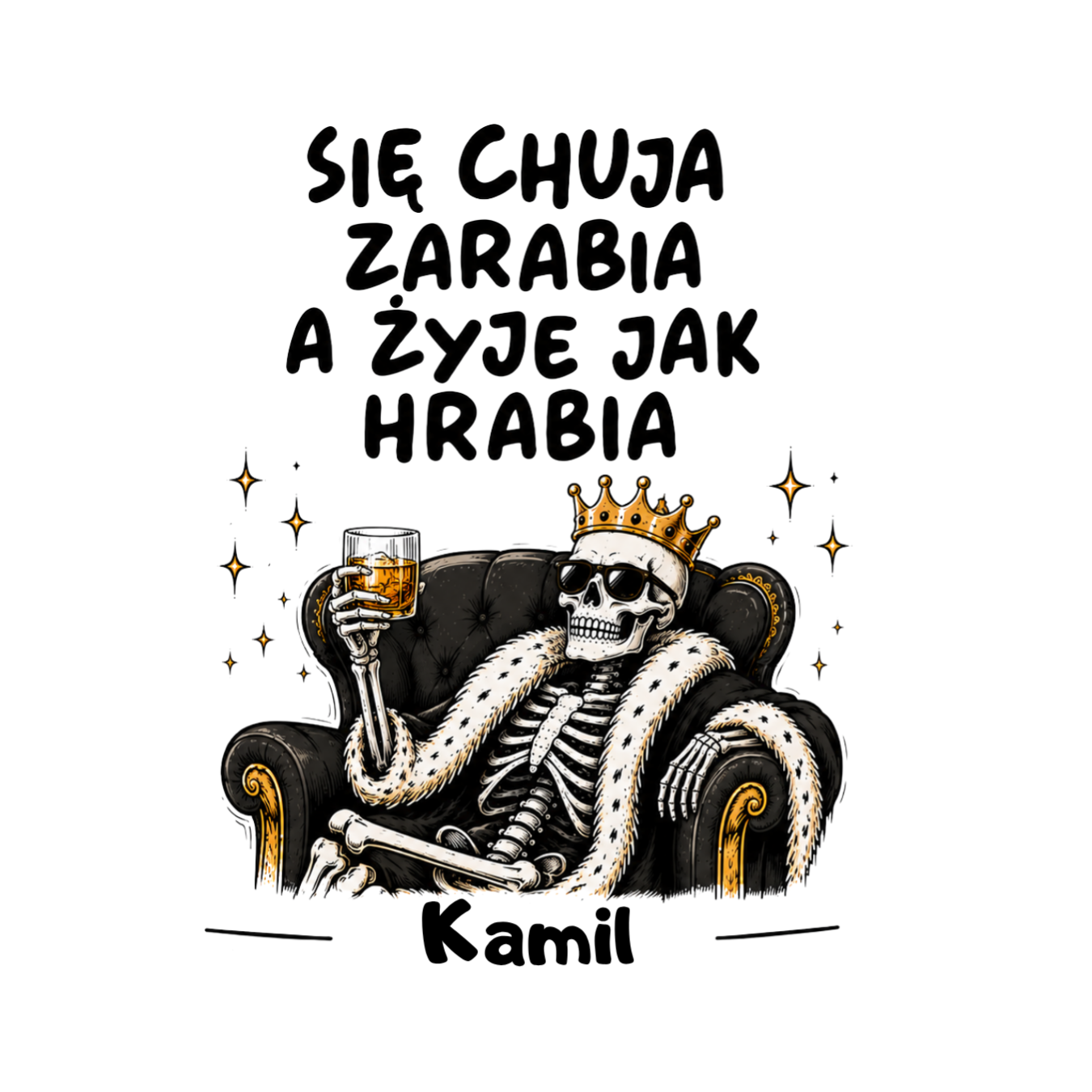 28 Kubek z dowolnym imieniem "Się chuja zarabia"