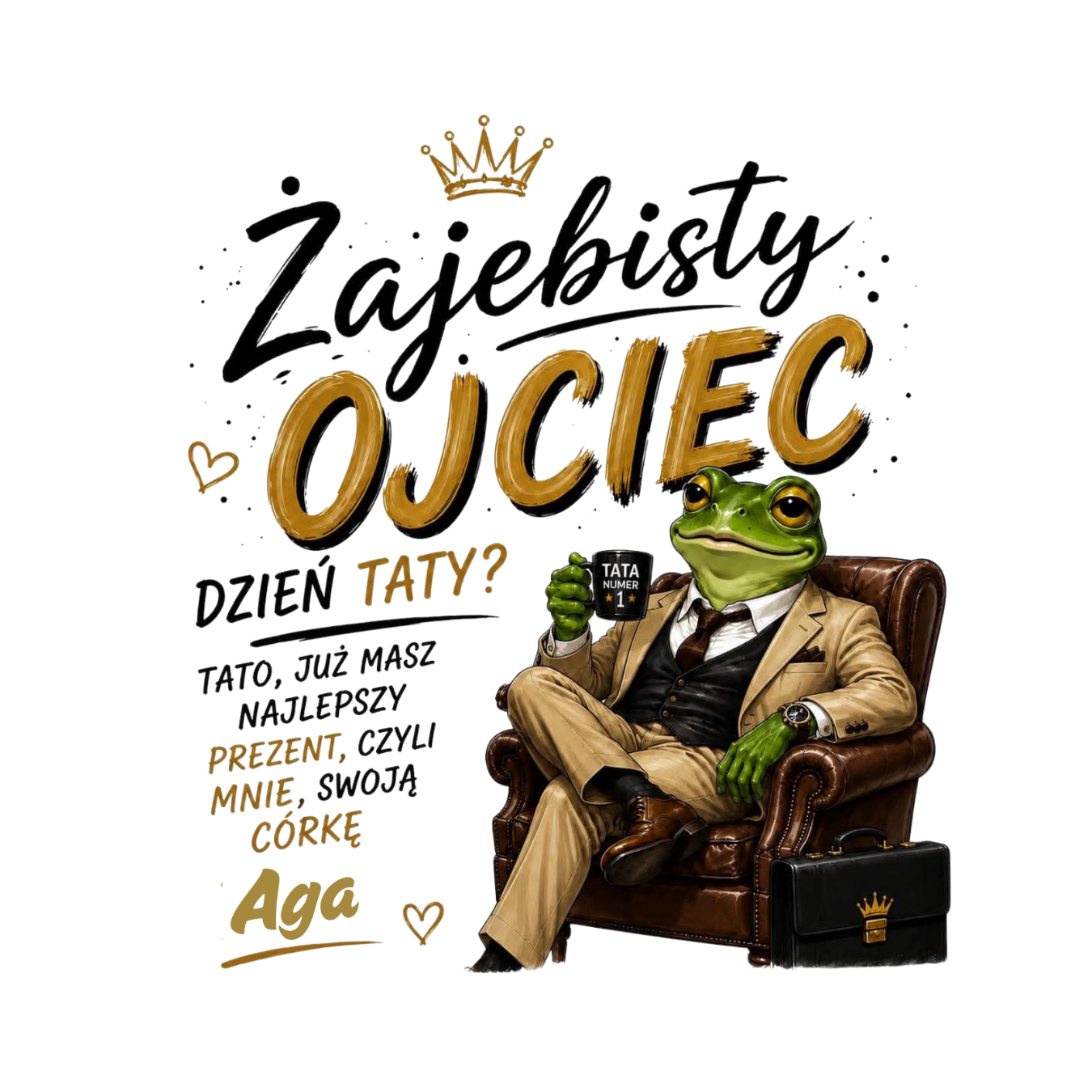 28 Kubek z dowolnym imieniem córki "Żajebisty ojciec"