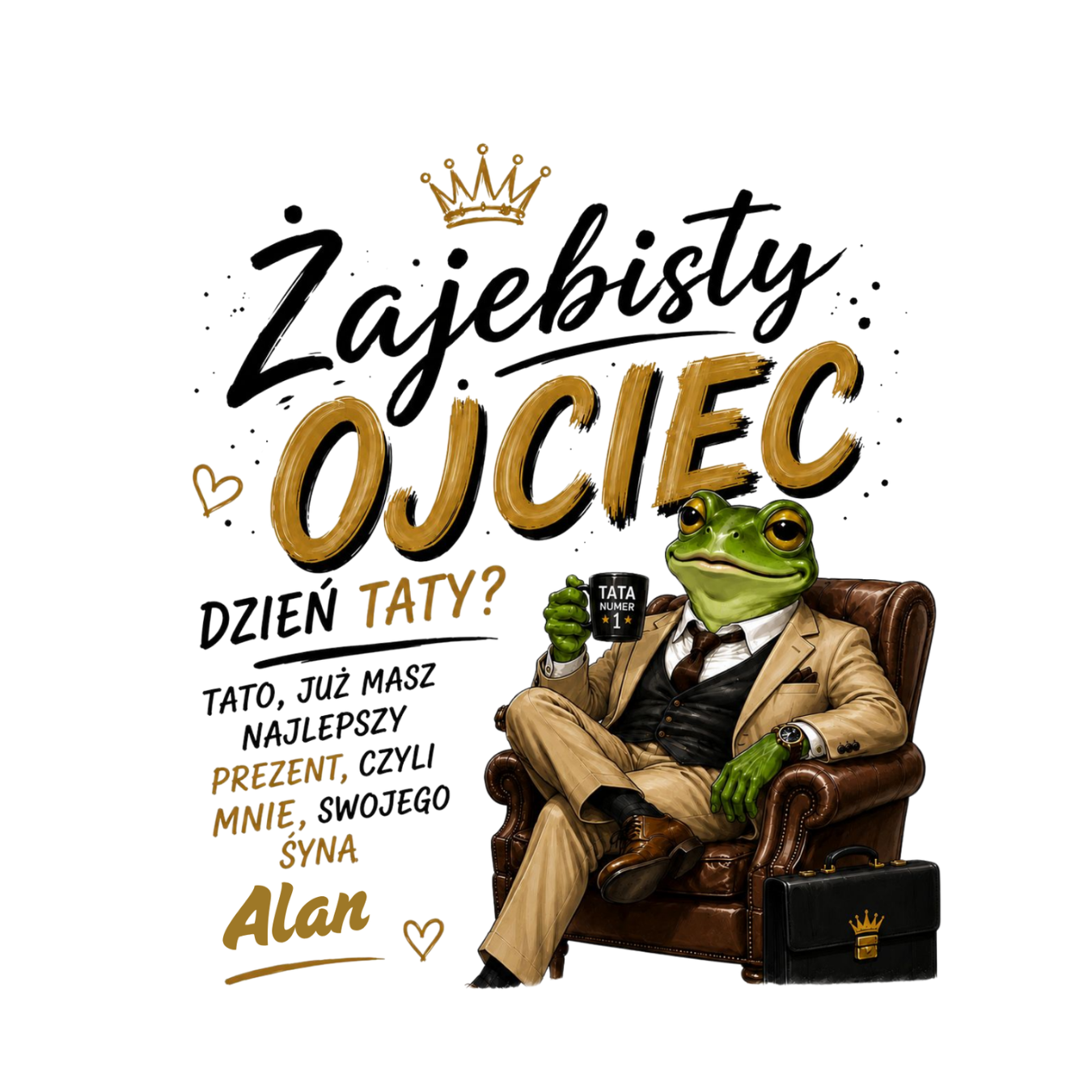 28 Kubek z dowolnym imieniem syna "Żajebisty ojciec"