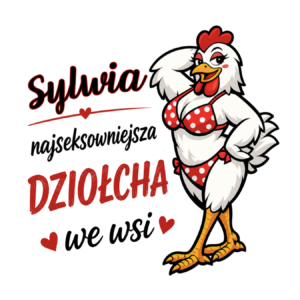 Kubek z dowolnym imieniem "Najlepsza dziołcha we wsi"