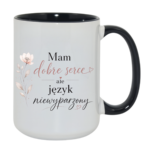 Kubek "Mam dobre serce, ale język niewyparzony"