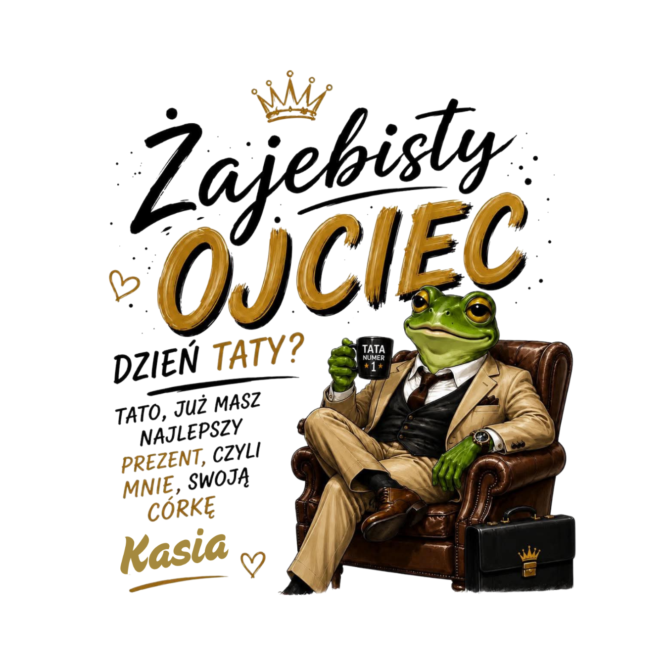 29 Kubek z dowolnym imieniem córki "Żajebisty ojciec"