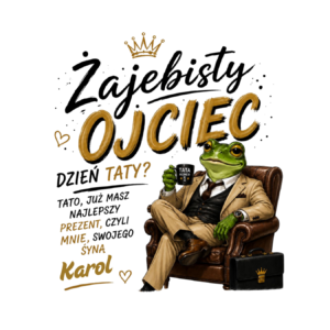 Kubek z dowolnym imieniem syna "Żajebisty ojciec"