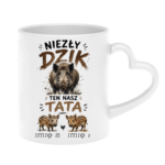 Kubek z dowolnymi imionami "Niezły dzik ten nasz TATA"