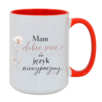 Kubek "Mam dobre serce, ale język niewyparzony"