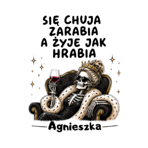 Kubek z dowolnym imieniem "Się chuja zarabia"/kobieta