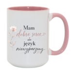 Kubek "Mam dobre serce, ale język niewyparzony"