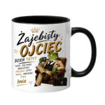 Kubek z dowolnym imieniem syna "Żajebisty ojciec"