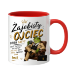 Kubek z dowolnym imieniem syna "Żajebisty ojciec"